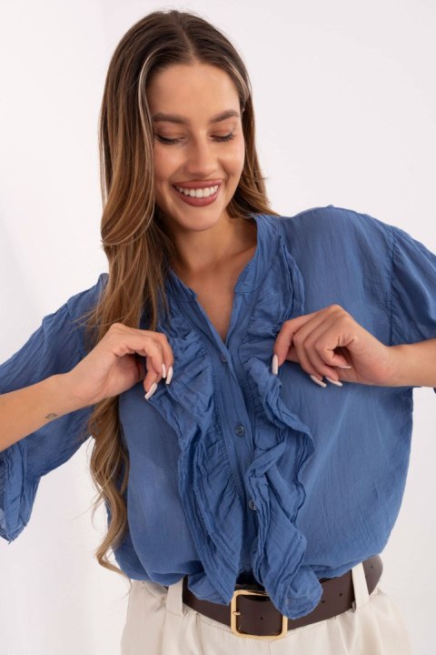 Koszula Damska Model MI-KS-92224.95 Dark Blue - Italy Moda Koszula Damska Model MI-KS-92224.95 Dark Blue - Italy Moda