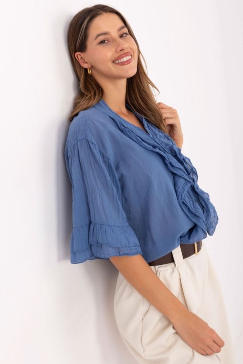 Koszula Damska Model MI-KS-92224.95 Dark Blue - Italy Moda Koszula Damska Model MI-KS-92224.95 Dark Blue - Italy Moda