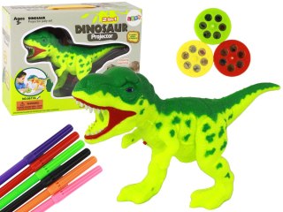 LEAN Toys Projektor Dinozaur + Pisaki 18 Obrazków Malowanie
