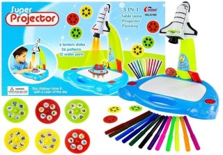 LEAN Toys Projektor Rzutnik Rakieta Do Malowania 36 Obrazków