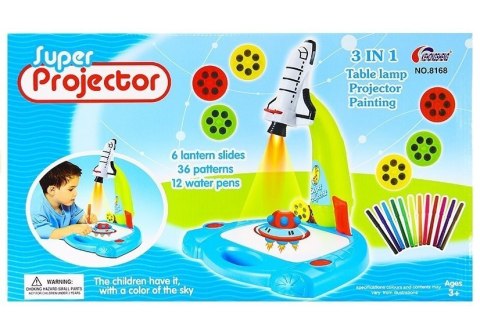 LEAN Toys Projektor Rzutnik Rakieta Do Malowania 36 Obrazków