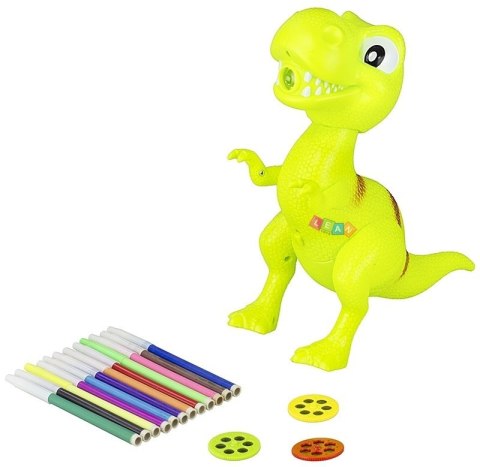 LEAN Toys Projektor do malowania Dinozaur Rzutnik 2w1