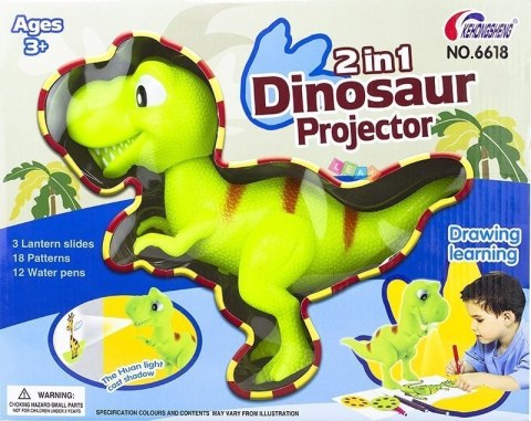LEAN Toys Projektor do malowania Dinozaur Rzutnik 2w1