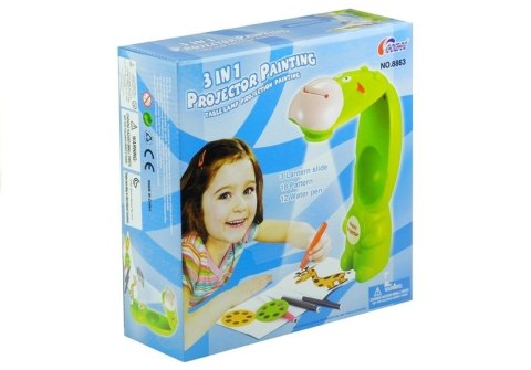 LEAN Toys Rzutnik Projektor Żyrafa + Zeszyt + Pisaki Wodne