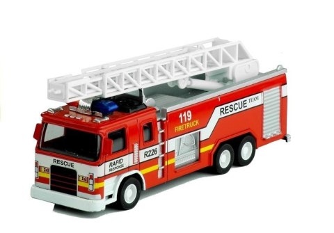 LEAN Toys Samochodzik Wóz Strażacki z Drabiną 2 Rodzaje 1:32