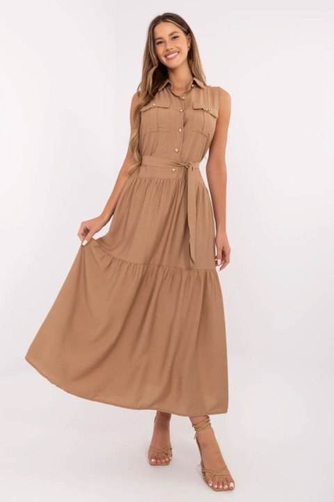Sukienka Model MI-SK-A5032.70P Camel - Italy Moda Sukienka Model MI-SK-A5032.70P Camel - Italy Moda