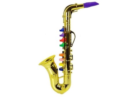 LEAN Toys Zabawkowy Saksofon instrument w kolorze złotym