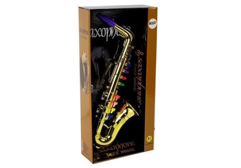 LEAN Toys Zabawkowy Saksofon instrument w kolorze złotym
