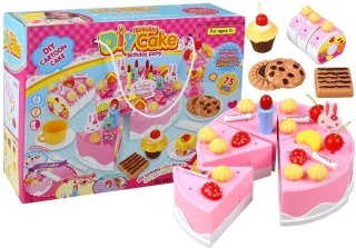 LEAN Toys Zestaw Przyjęcie Urodzinowe Tort Do Krojenia Deser