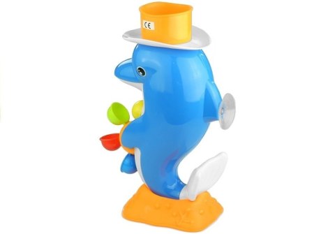 LEAN Toys Delfin Kołowrotki Zabawka Do Wanny Basenu Fontanna