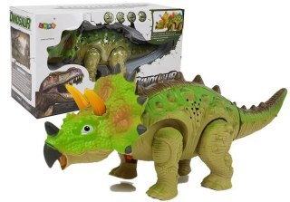 LEAN Toys Dinozaur na Baterie Triceratops Zielony