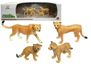LEAN Toys Gepard Figurki Edukacyjne Dzikie Zwierzęta 4 Sztuki Sawanna