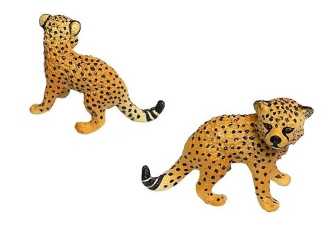 LEAN Toys Gepard Figurki Edukacyjne Dzikie Zwierzęta 4 Sztuki Sawanna