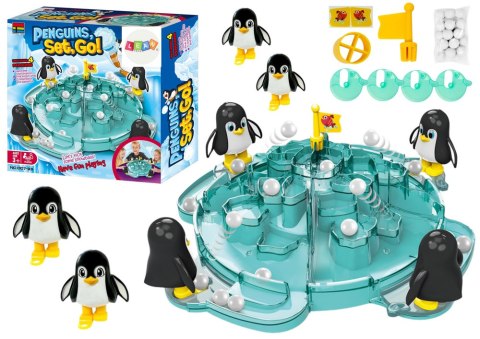LEAN Toys Gra Lodowiec Pingwinów Podbijanie Piłek Śnieżek