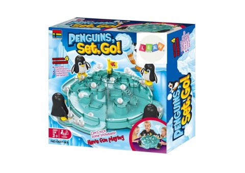 LEAN Toys Gra Lodowiec Pingwinów Podbijanie Piłek Śnieżek