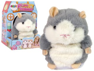 LEAN Toys Interaktywny Gadający Chomik Brązowy Pluszowy Powtarzający Słowa