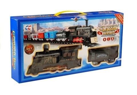 LEAN Toys Kolejka Classic Lokomotywa + Wagon Tory