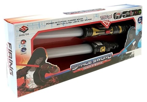 LEAN Toys Miecz Świetlny Podwójny 2w1 Dźwięk Światło