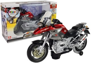 LEAN Toys Motocykl Na Baterie Światła Muzyka Czerwony