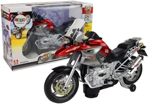 LEAN Toys Motocykl Na Baterie Światła Muzyka Czerwony
