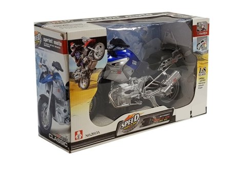 LEAN Toys Motocykl Na Baterie ze Światłami i Muzyką Niebieski
