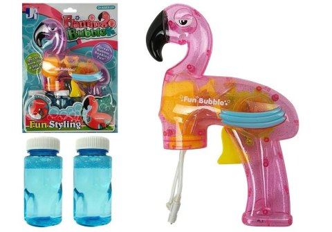 LEAN Toys Pistolet do baniek mydlanych flaming różowy