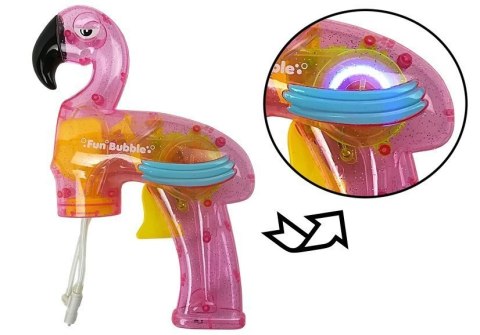 LEAN Toys Pistolet do baniek mydlanych flaming różowy