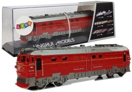 LEAN Toys Pociąg Lokomotywa Pendolino z Napędem Światła i Dźwięk Czerwony