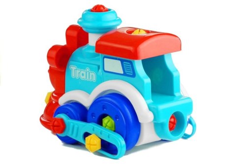 LEAN Toys Rozkręcana Ciuchcia Jeżdżąca Narzędzia Figurki