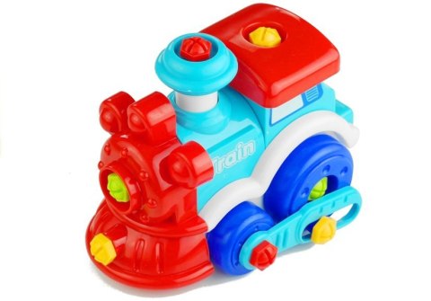 LEAN Toys Rozkręcana Ciuchcia Jeżdżąca Narzędzia Figurki