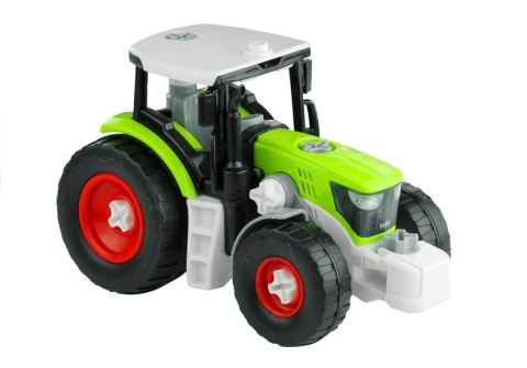 LEAN Toys Rozkręcany Traktor z Przyczepą z Drewnem 43 cm LEAN Toys Rozkręcany Traktor z Przyczepą z Drewnem 43 cm