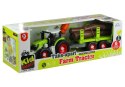 LEAN Toys Rozkręcany Traktor z Przyczepą z Drewnem 43 cm