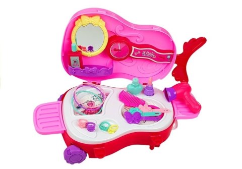 LEAN Toys Toaletka w Walizce na Kółkach Skrzypce Lusterko