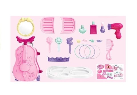 LEAN Toys Toaletka w Walizce na Kółkach Skrzypce Lusterko