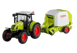 LEAN Toys Traktor z Prasą Rolującą Do Belowania Gra 37,5 cm
