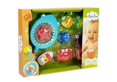 LEAN Toys Zabawki Do Kąpieli Siatka Podbierak Rozgwiazda Żółw