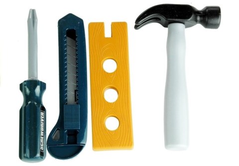 LEAN Toys Zestaw Dla Majsterkowicza Wkrętaka Młotek 15 Elementów