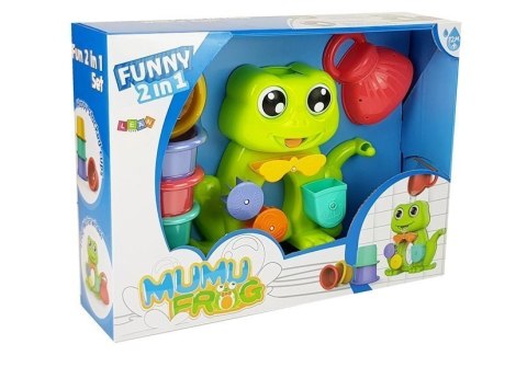LEAN Toys Zestaw Do Kąpieli Wodospad Żaba + Wiaderka