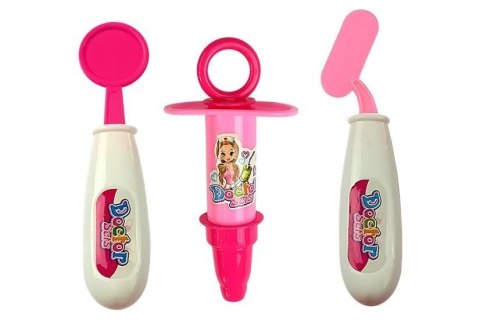 LEAN Toys Zestaw Lekarski w Walizce Stetoskop Lusterko Biały
