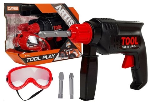 LEAN Toys Zestaw Majsterkowicza Wiertarka Dla Dzieci Z Okularami Narzędzia