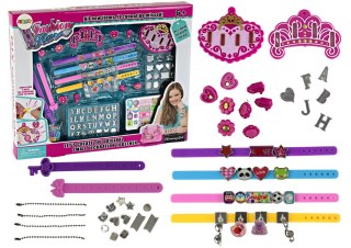 LEAN Toys Zestaw do Biżuterii Bransoletek Zawieszek Literki DIY
