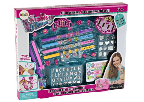 LEAN Toys Zestaw do Biżuterii Bransoletek Zawieszek Literki DIY