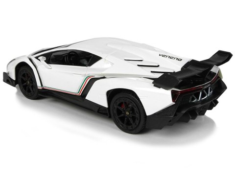 LEAN Toys Auto Sportowe R/C 1:24 Lamborghini Veneno Białe 2.4 G Światła