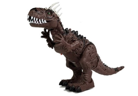 LEAN Toys Dinozaur Brązowy na Baterie Porusza się z Projektorem Dźwiękiem