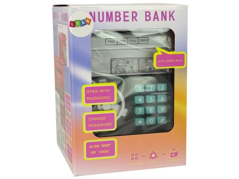 LEAN Toys Elektroniczny Sejf Skarbonka Oszczędzanie Srebrny Kod