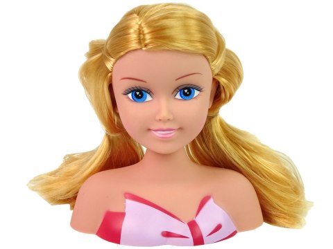 LEAN Toys Głowa Lalki Akcesoria Koraliki Spinki Kolorowe Pasemka
