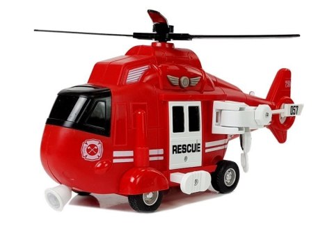 LEAN Toys Helikopter Ratunkowy Straż Pożarna 1:16 Hak Dźwięk Światła