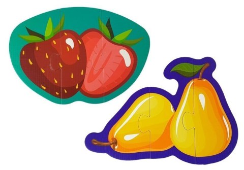 LEAN Toys Puzzle Edukacyjne Dla Niemowląt Owoce 5 Części 40 Elementów