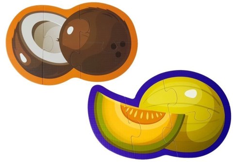 LEAN Toys Puzzle Edukacyjne Dla Niemowląt Owoce 5 Części 40 Elementów