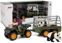LEAN Toys Quad z Przyczepką Transporter Figurki Panda